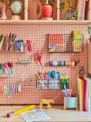 How Jordan Ferney of Oh Happy Day! Organized Her Kid's Craft Station