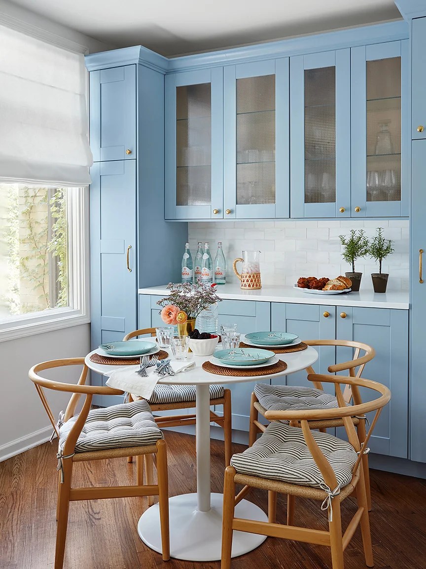 blue cabinets