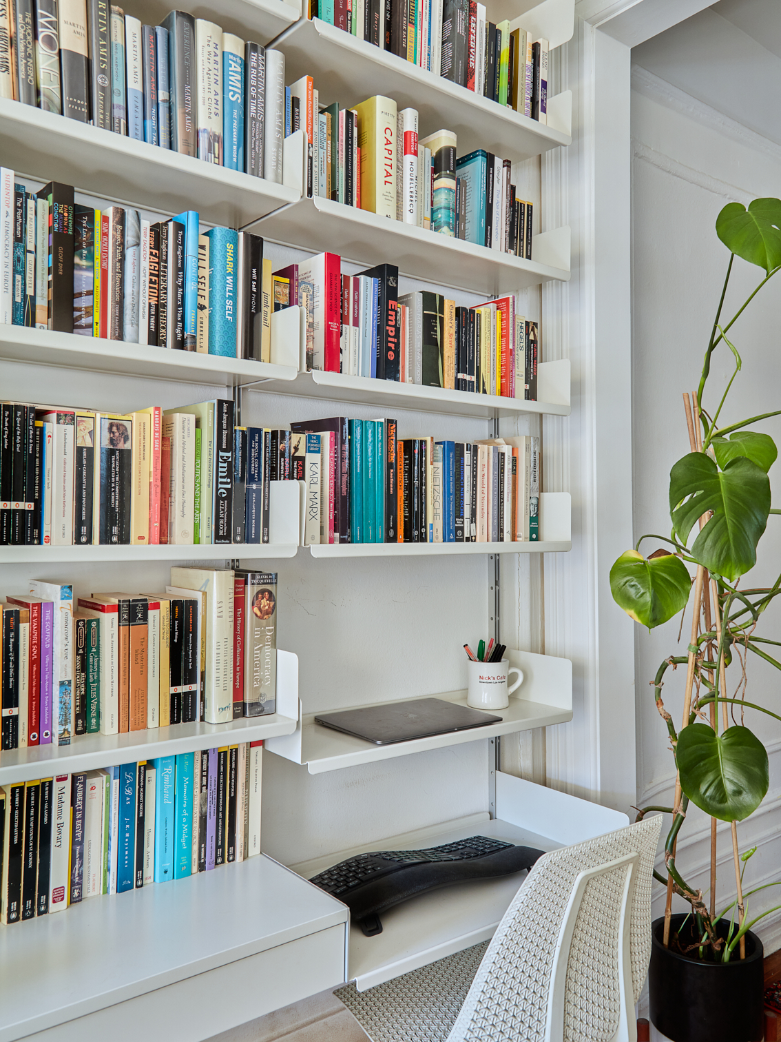 desk at shelf