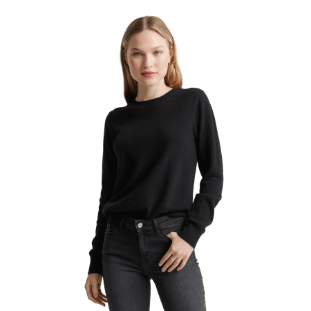  quince mongolian cashmere sweater in black