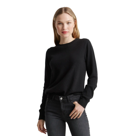  quince mongolian cashmere sweater in black