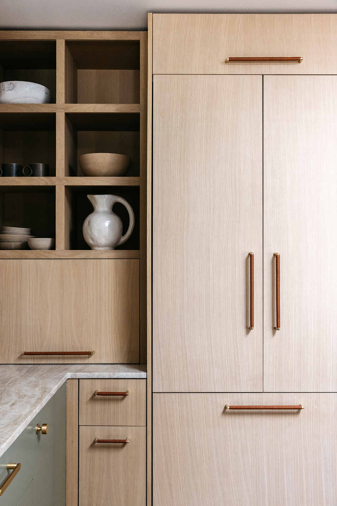 oak wood fridge paneling