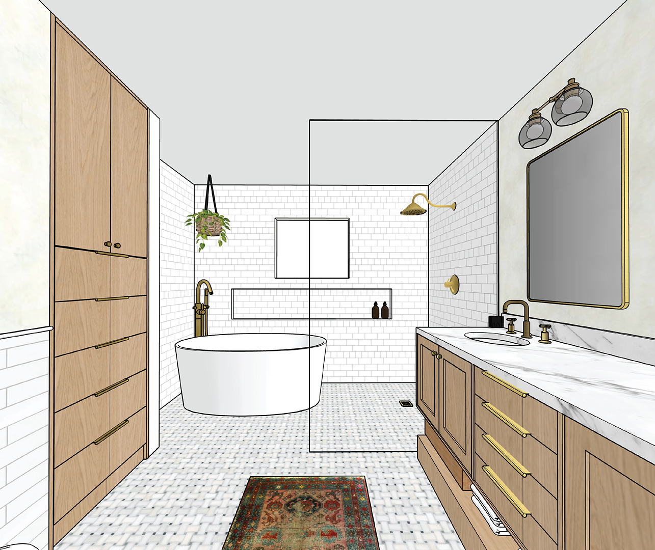 rendering of bathroom