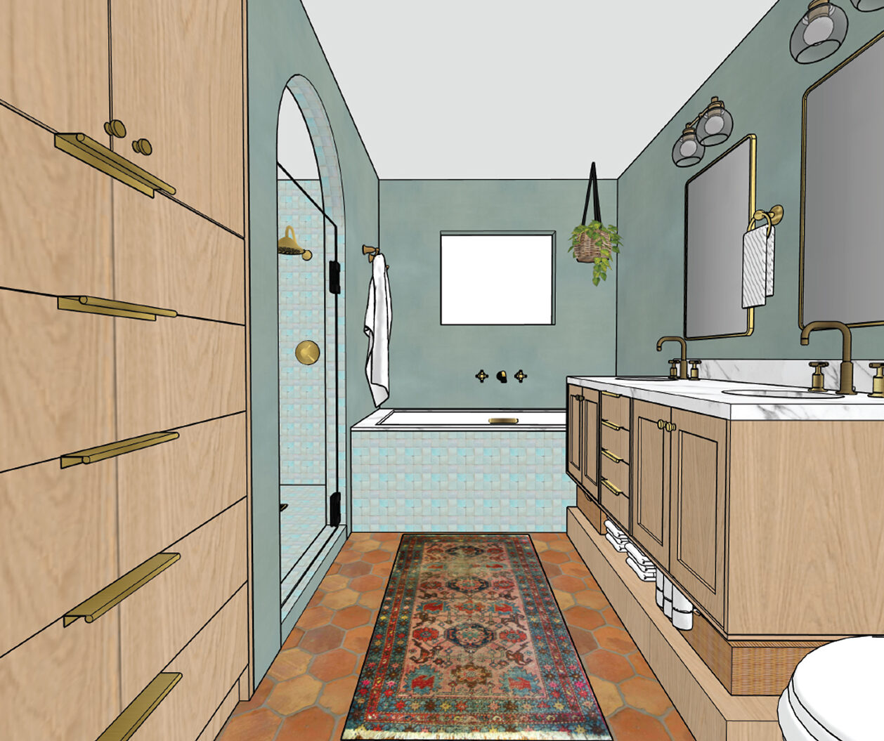 rendering of bathroom