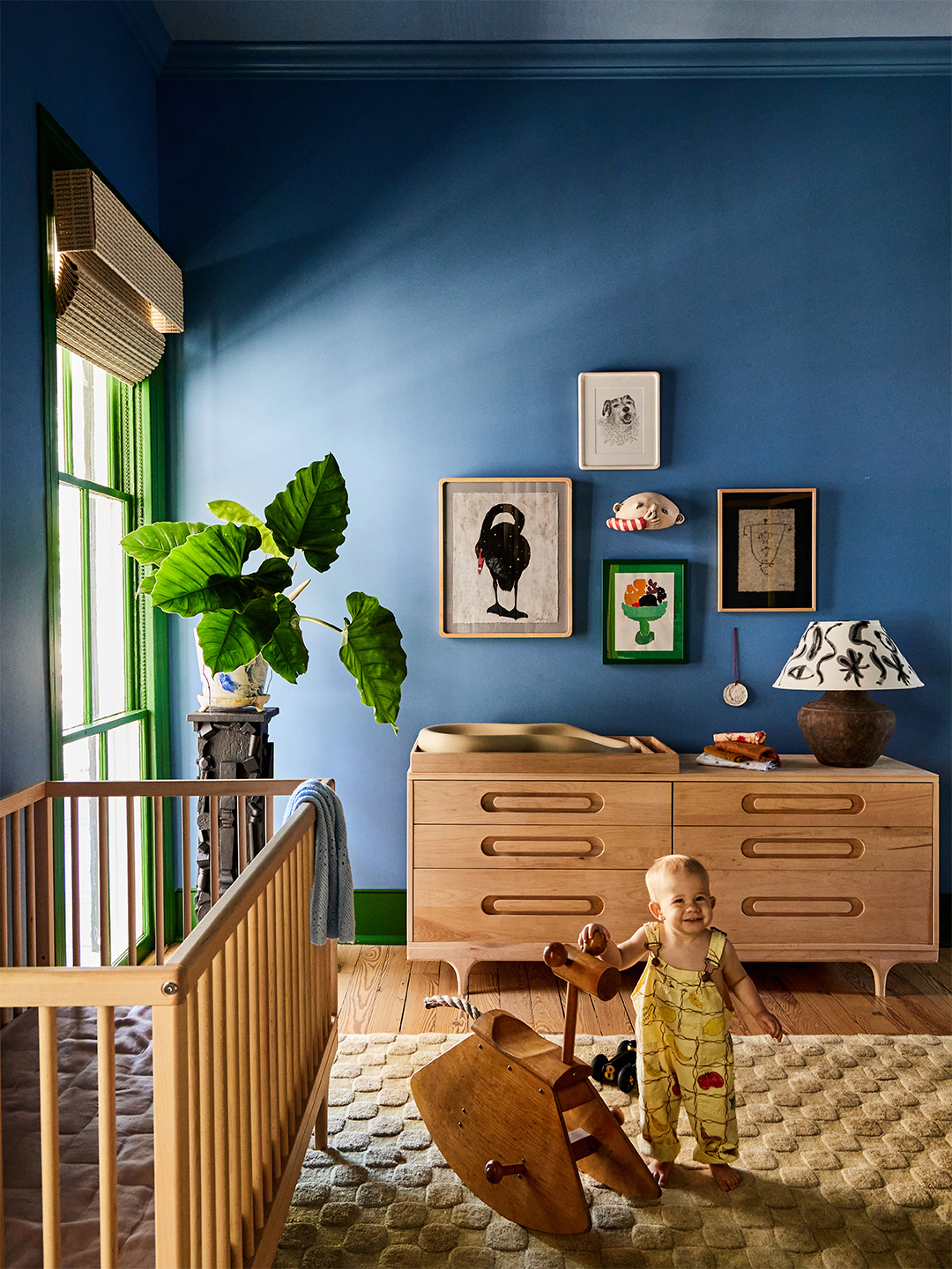 blue and green nursery