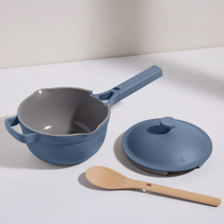  Blue Mini Pot with wooden spoon