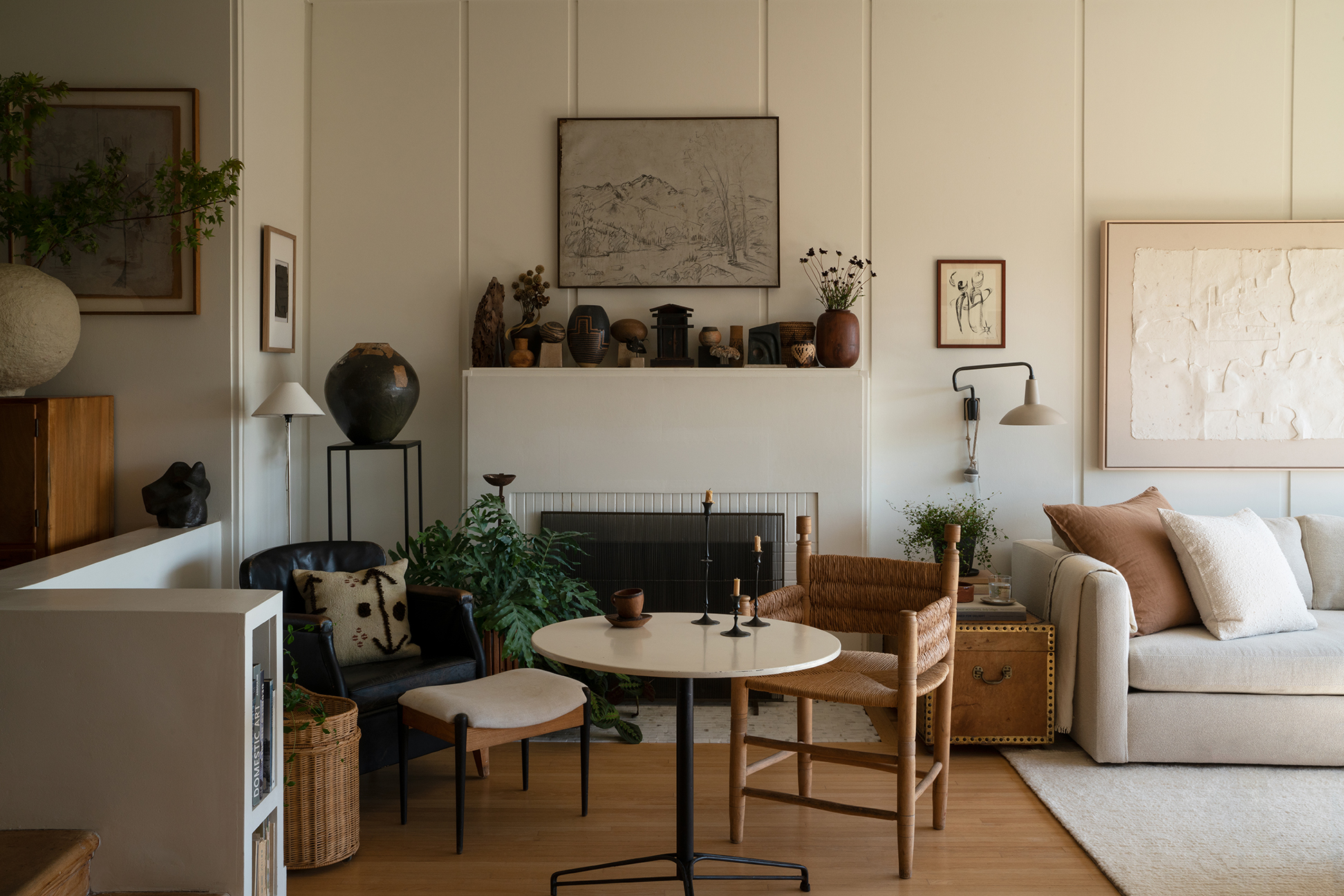 living room seating with bistro table