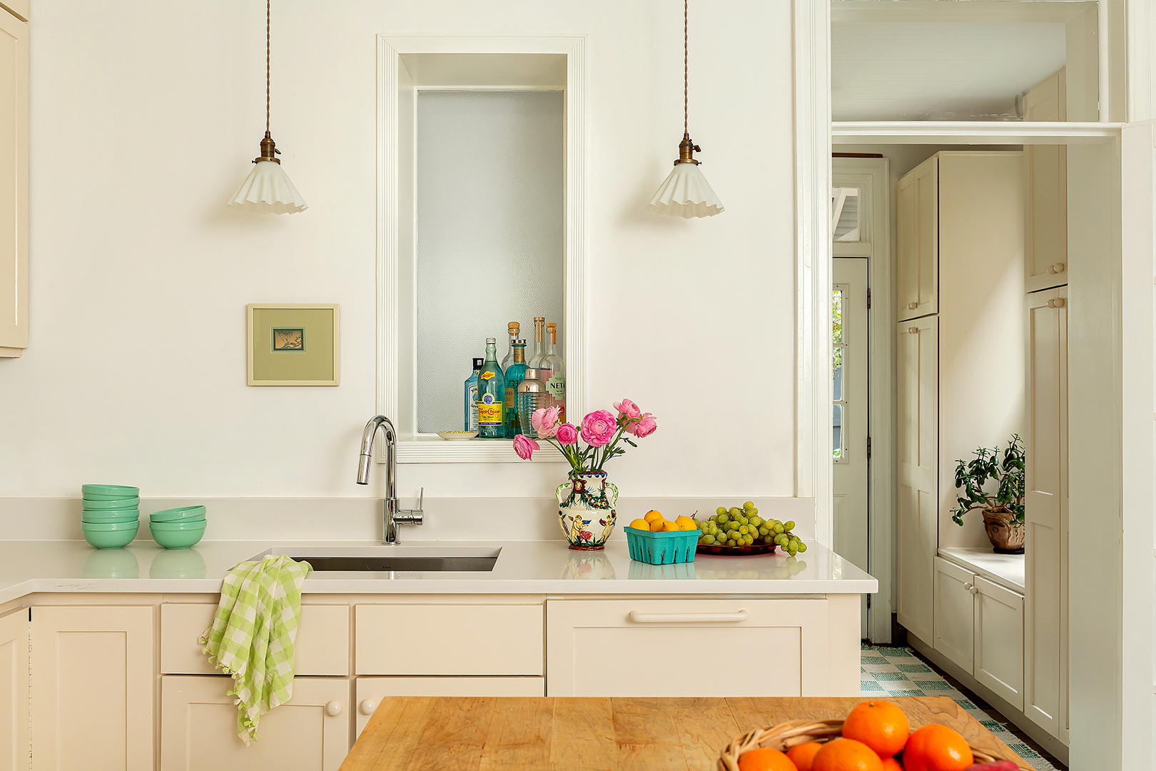 warm white cabinets