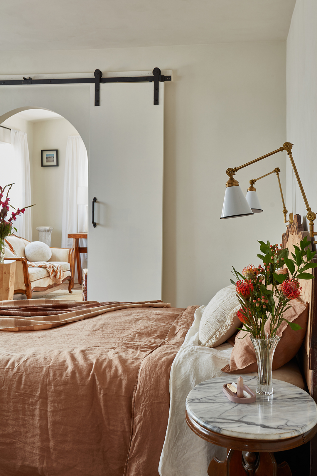 archway with barn doors