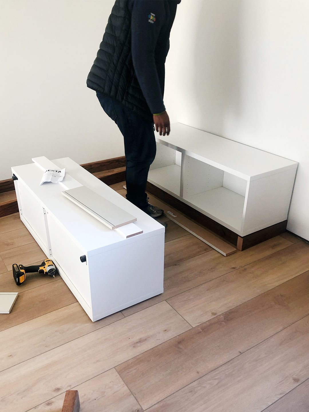 ikea white cabinets assembled