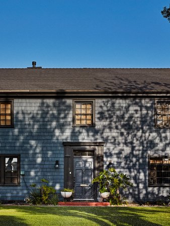 dark blue house