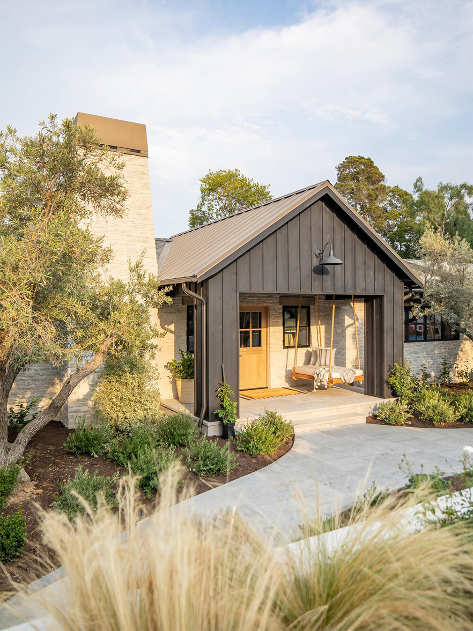 dark farmhouse exterior