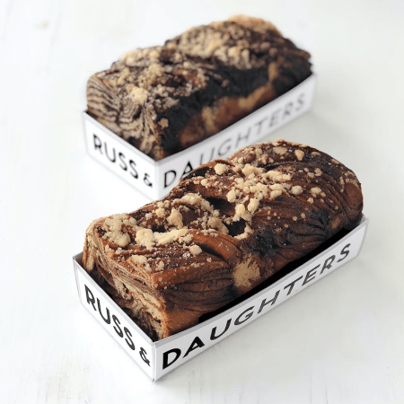  two chocolate babka from Russ & Daughters