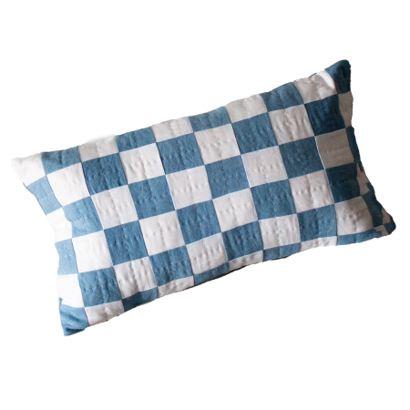  blue checkered pillow