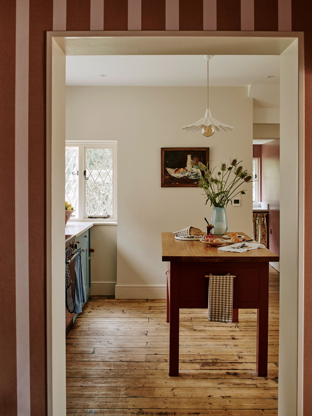 view into kitchen