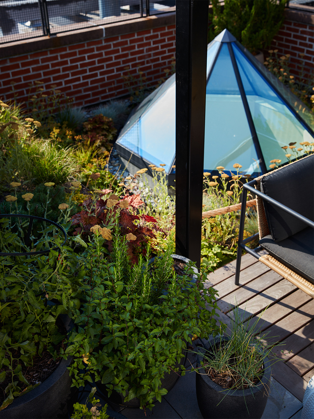 pyramid skylight from above