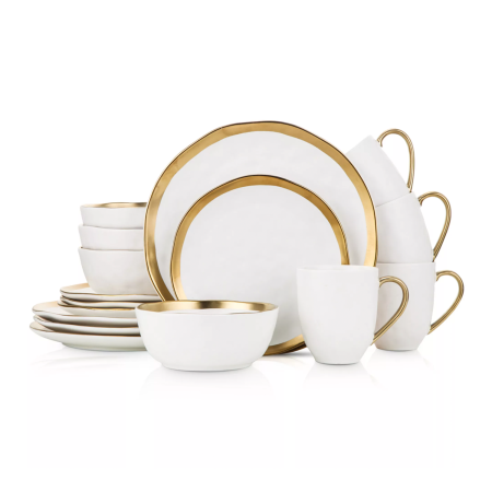  gold dinnerware set