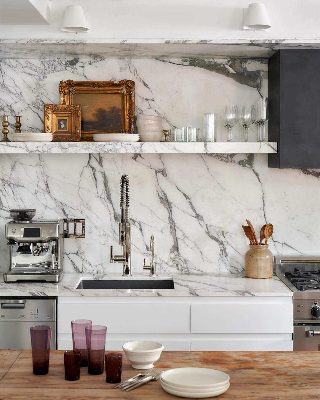 marble backsplash