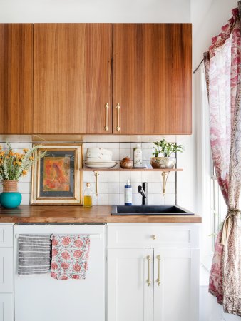 walnut kitchen cabinets