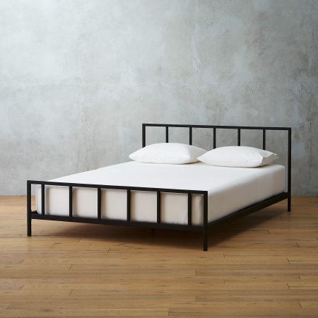  matte black queen bed