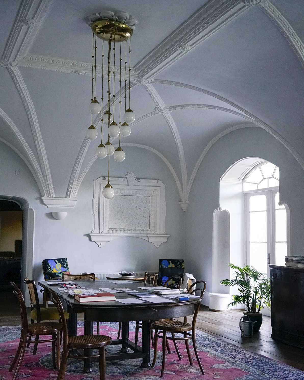 blue dining room