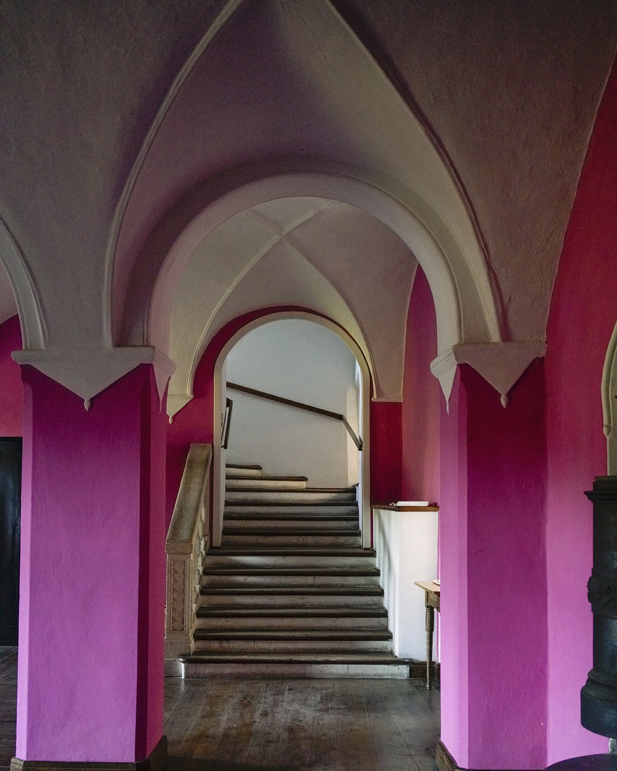 pink hallway