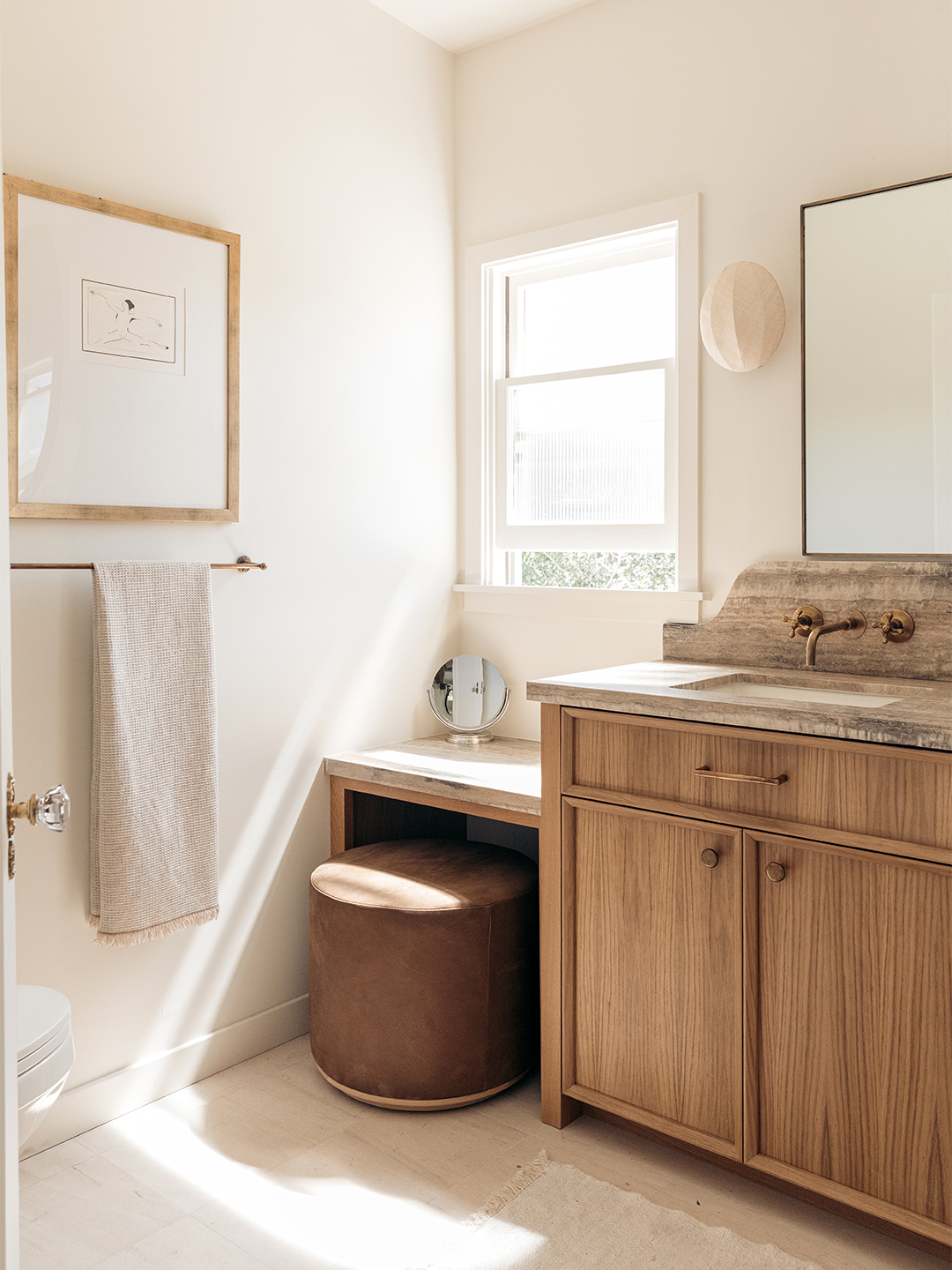 brown marble in bathroom