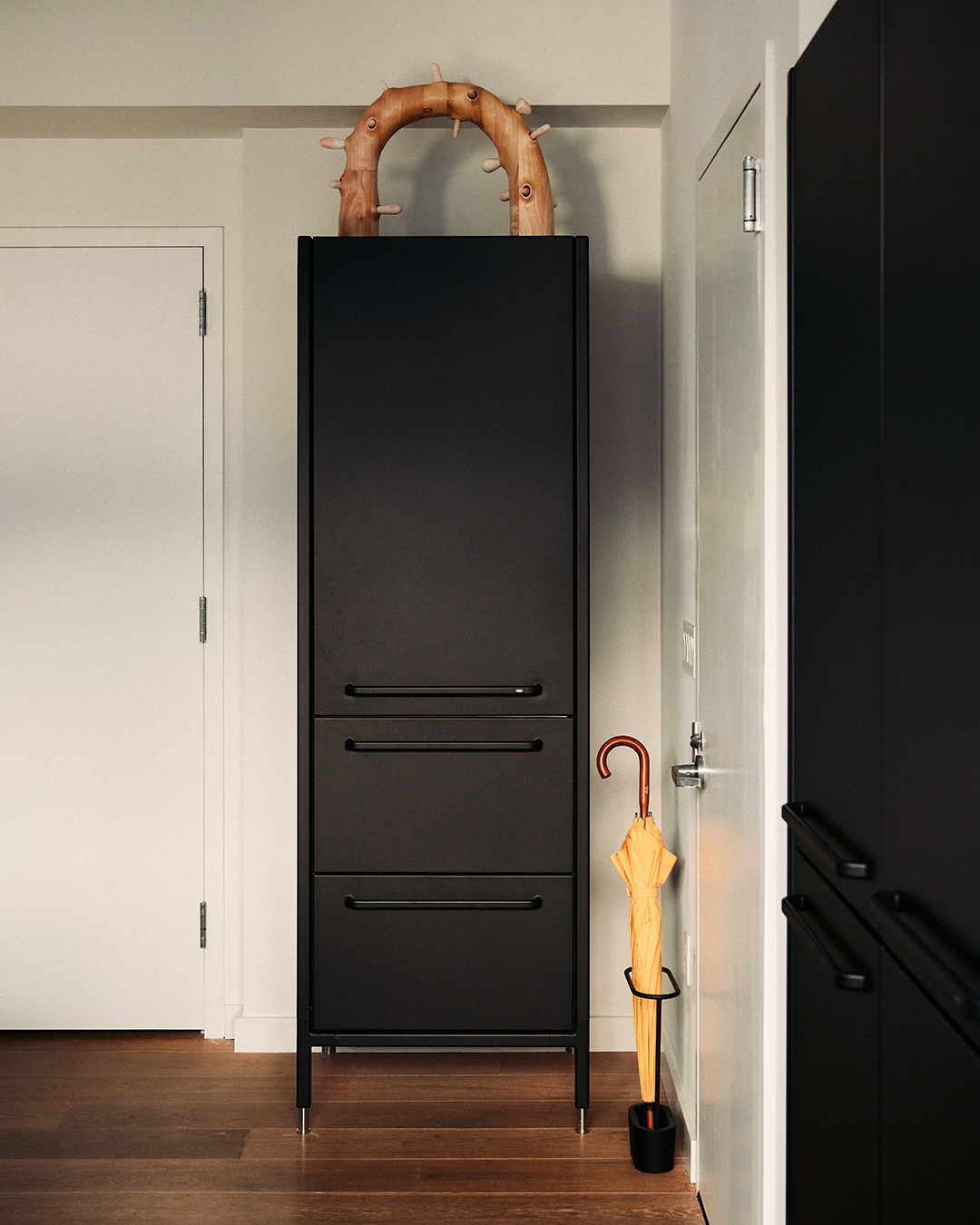 freestanding black cabinet