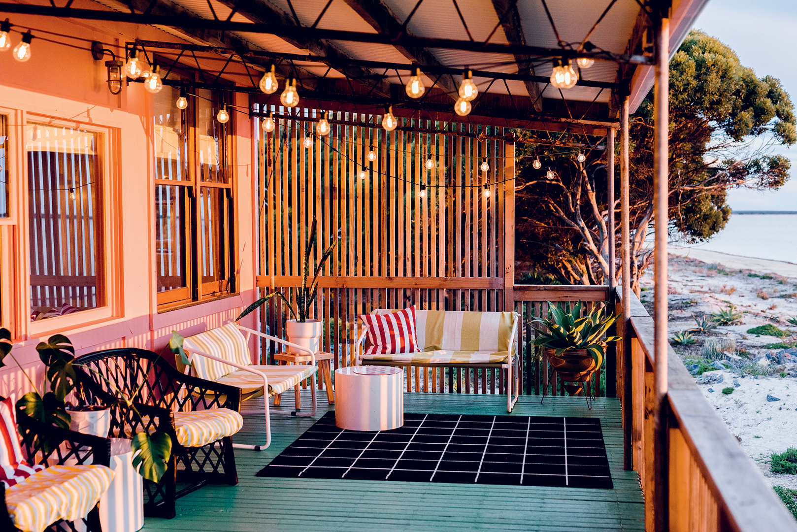 Patio overlooking the beach