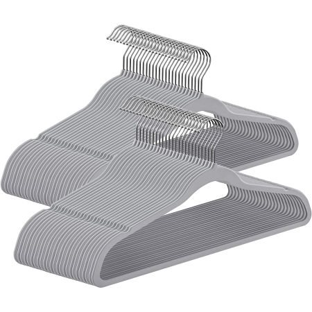  Set of 50 gray rubber hangers from Amazon