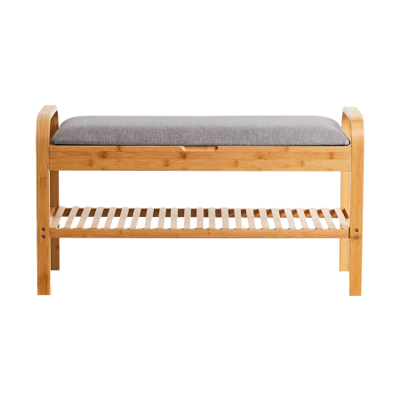  Upholstered bamboo storage bench from Urban Outfitters