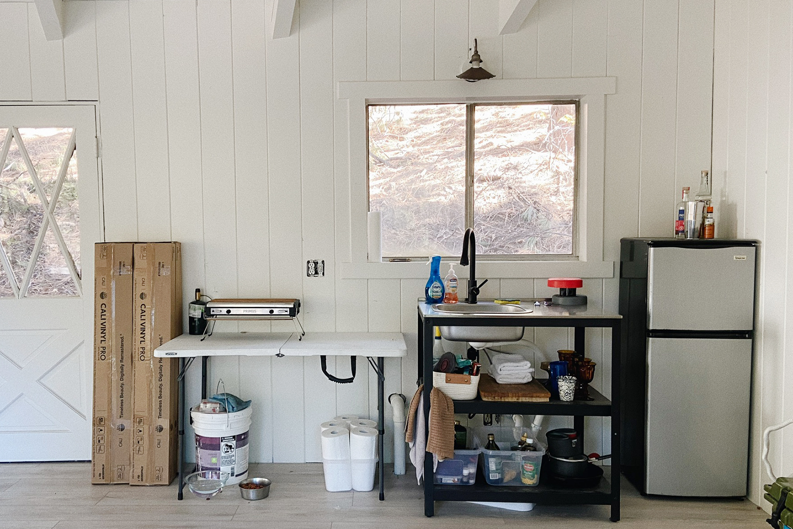 temporary tiny kitchen