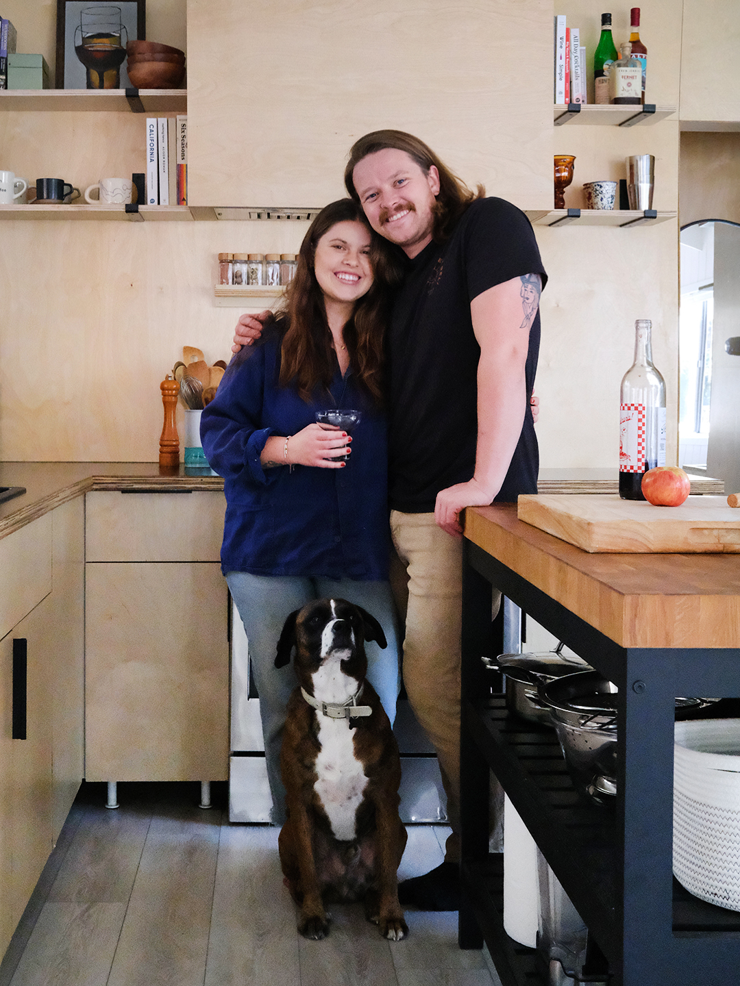 couple standing in kitchen