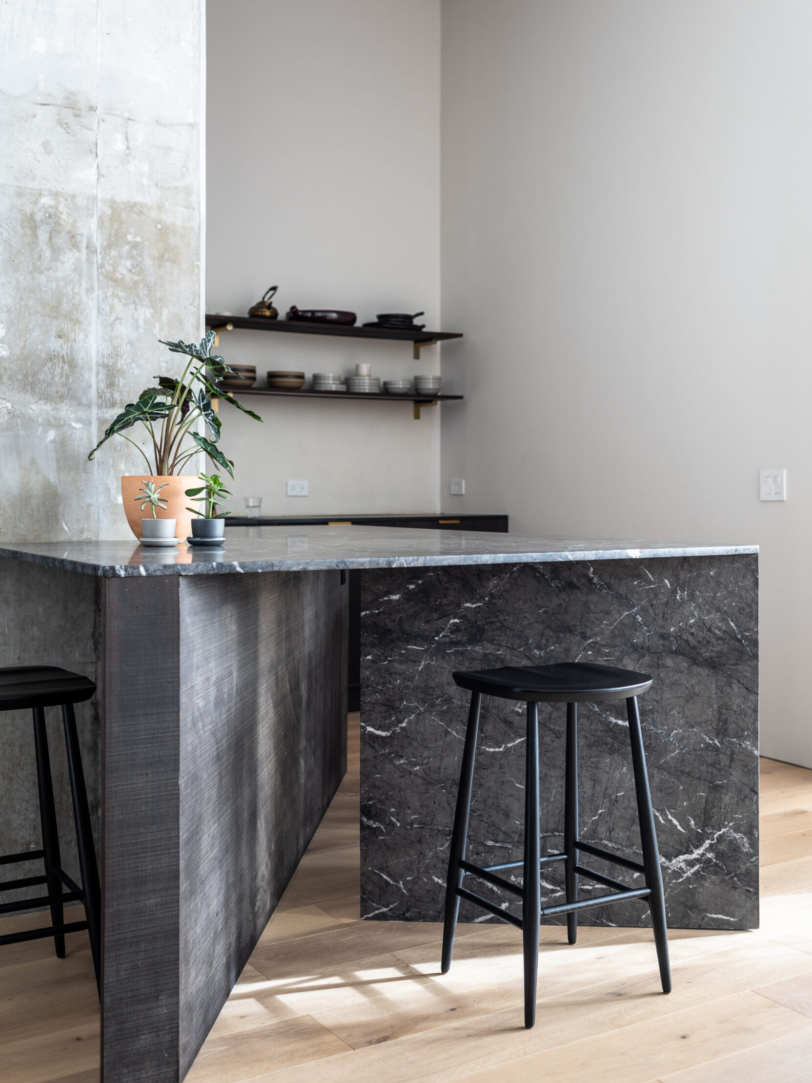 corner of kitchen island