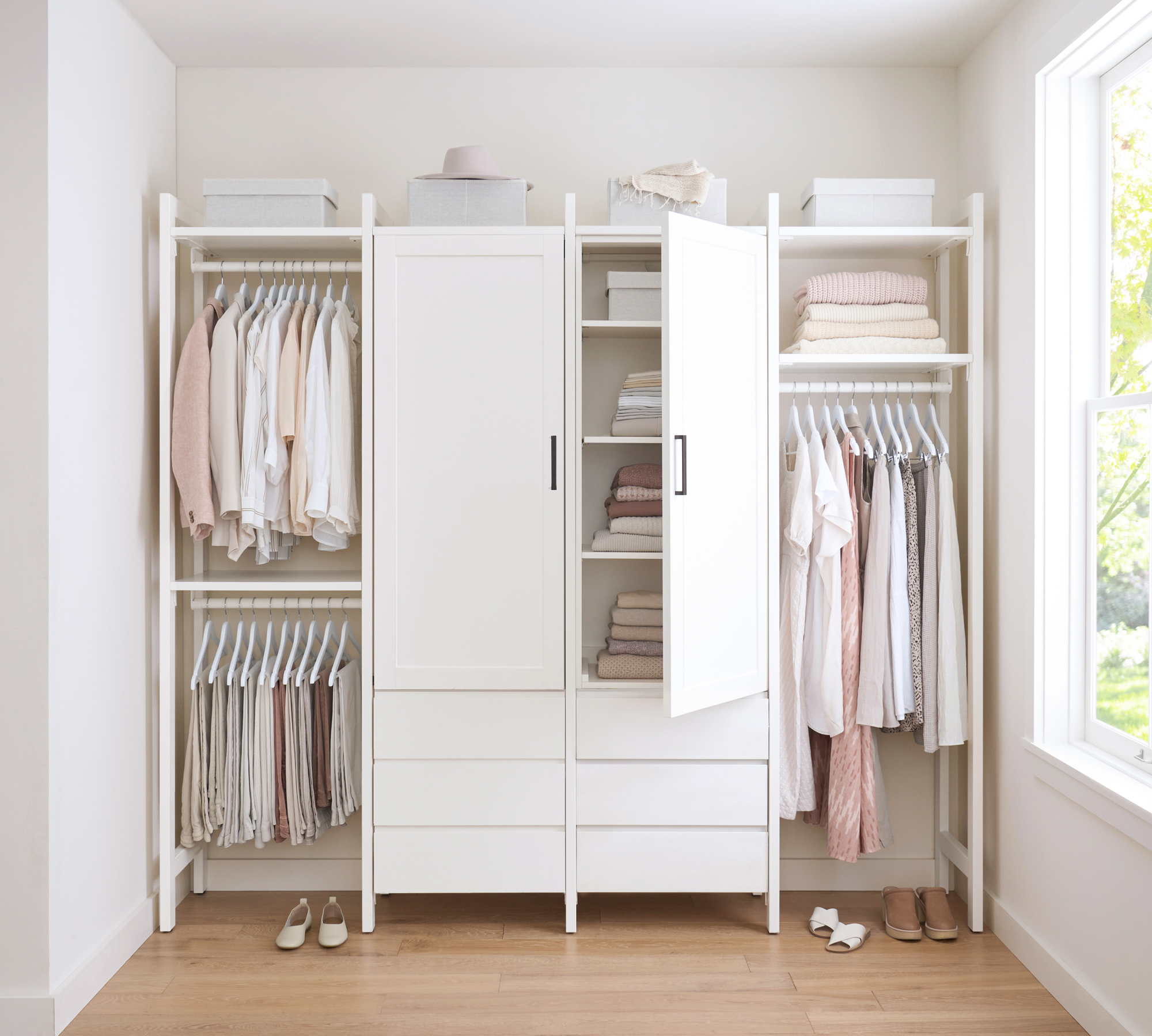 cabinet in between hangers