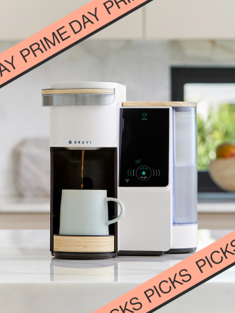 bruvi coffee machine with prime day banner