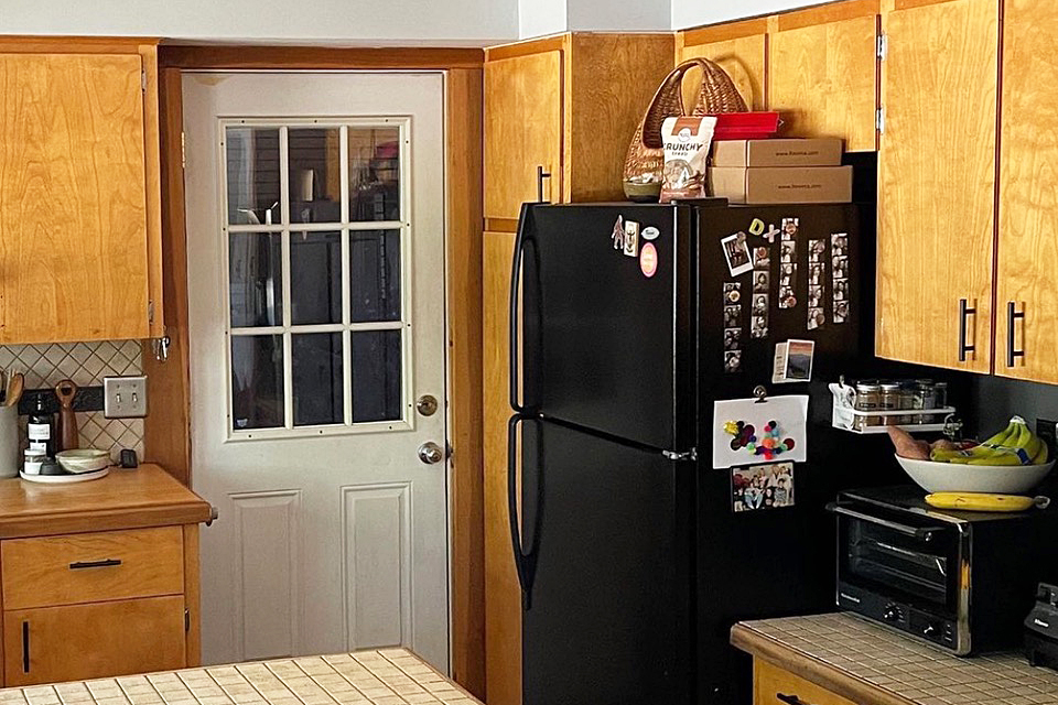 wooden cabinets