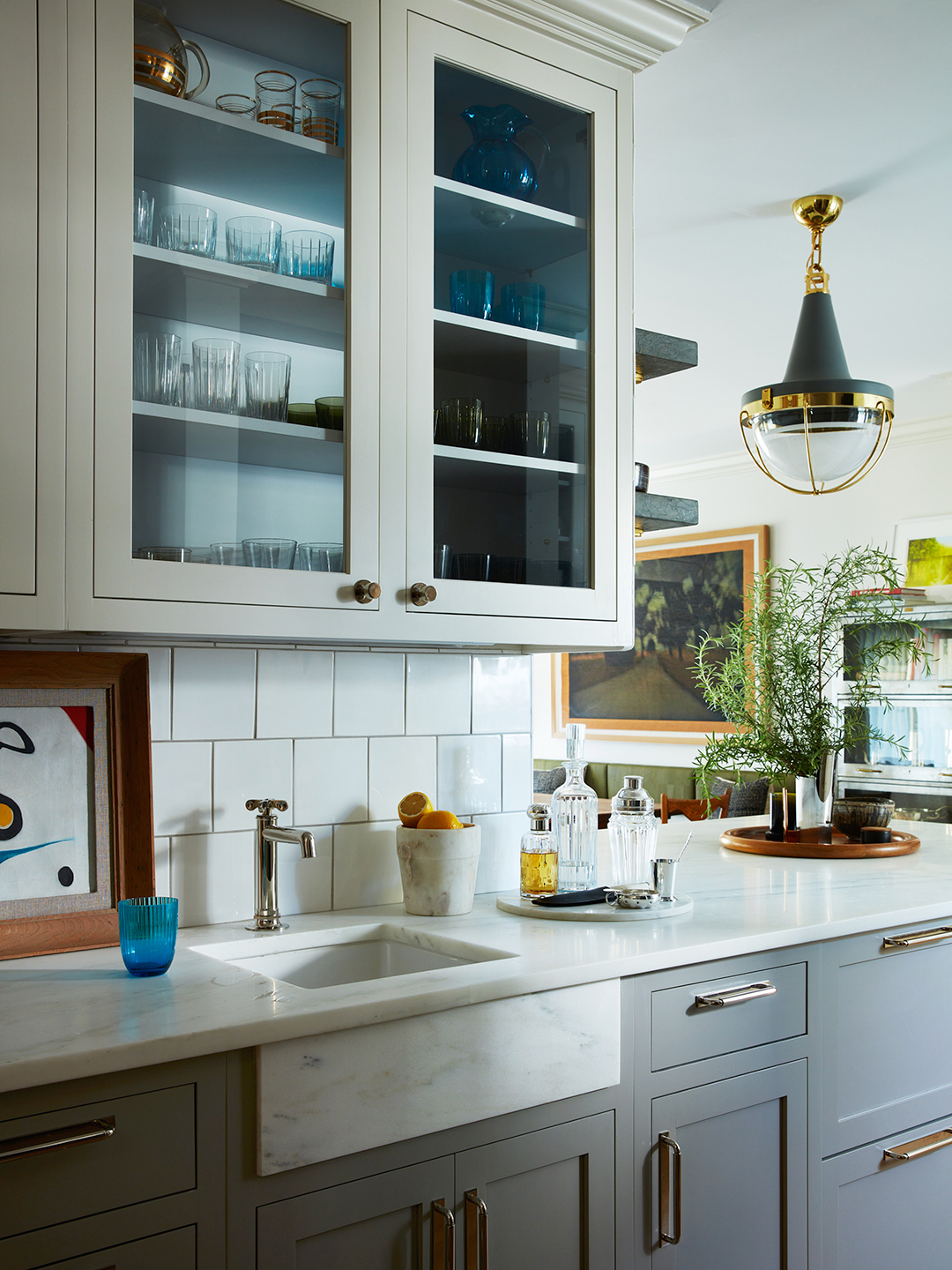 white cabinets in pantry