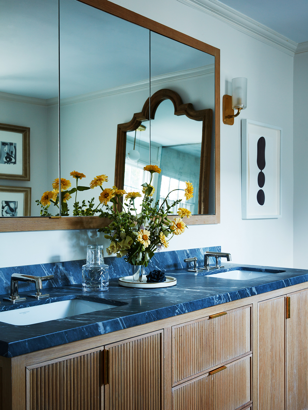 dark stone vanity counter