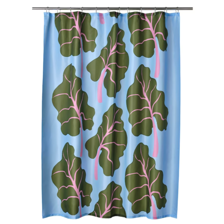  Bastua rhubarb shower curtain