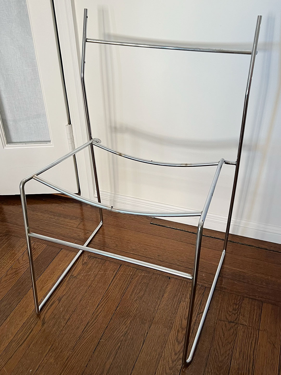 Chrome frame of chair