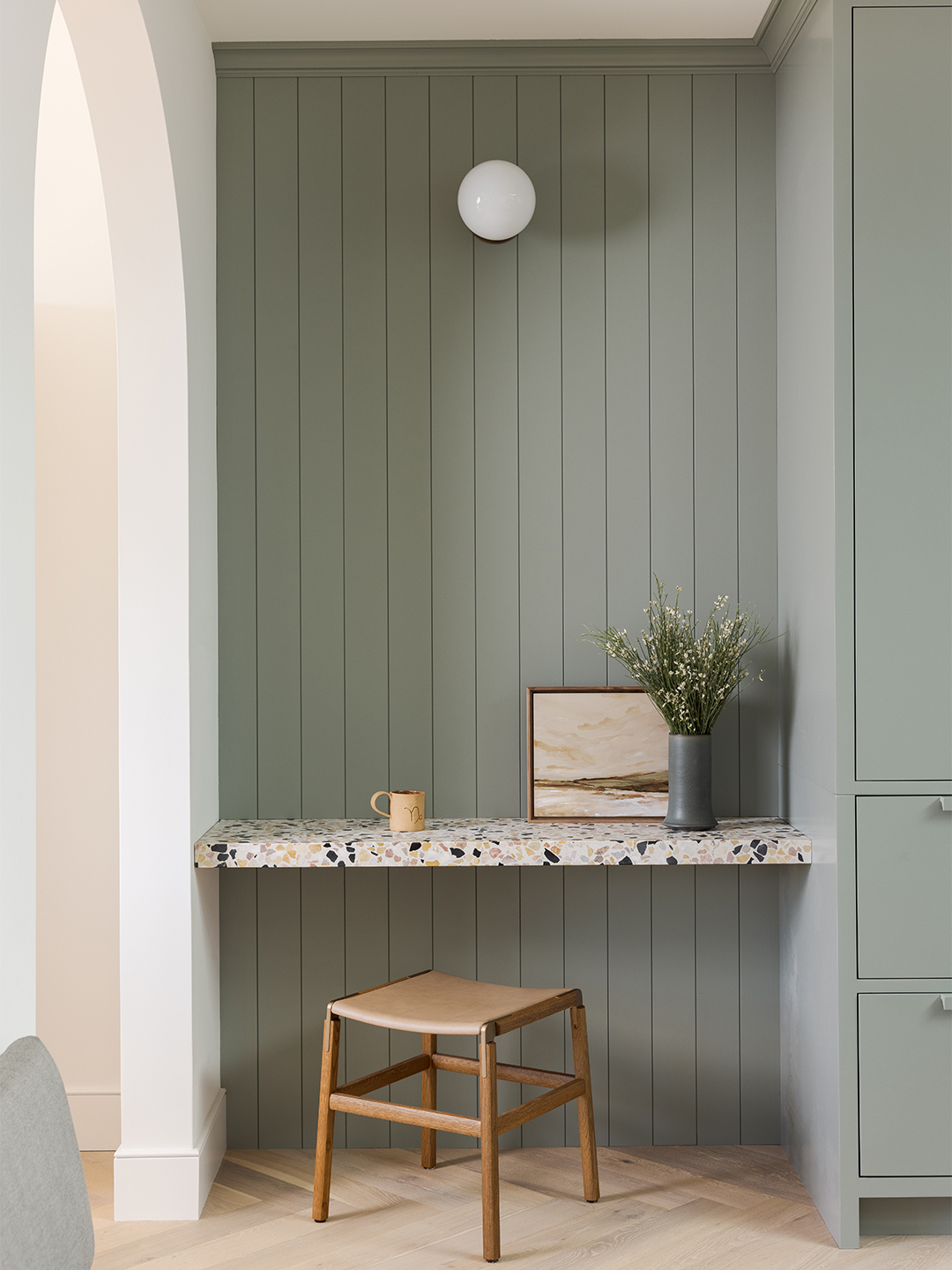 homework nook in kitchen