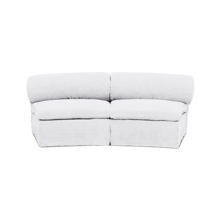 2-piece Camino Sectional Sofa in cotton white