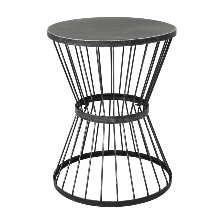  Christopher Knight Home Lassen Outdoor 16" Iron Side Table, Matte Black