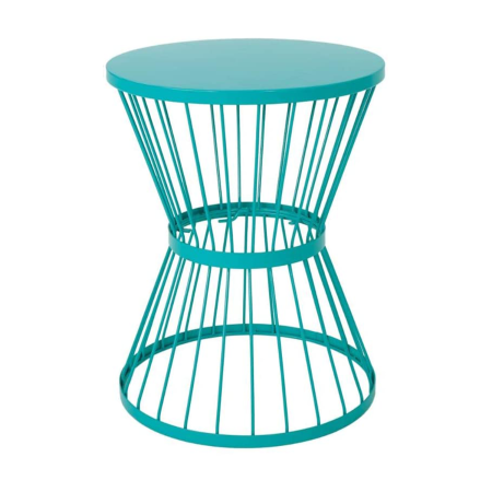  Christopher Knight Home Lassen Outdoor 16" Iron Side Table, Matte Teal