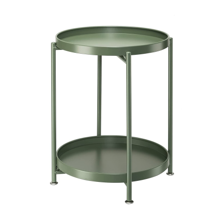  Two-Tier Metal Side Table