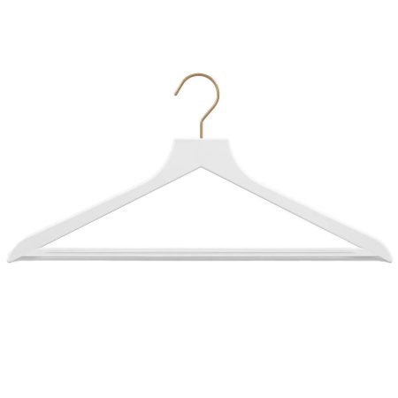  Everyday hangers in matte white/brass