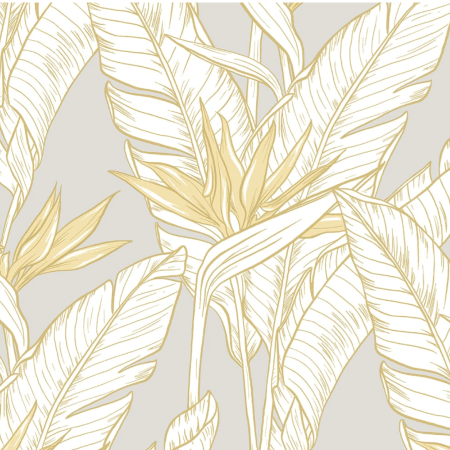  Burke Decor gold birds of paradise wallpaper