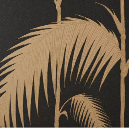  black and gold palm leaf wallpaper