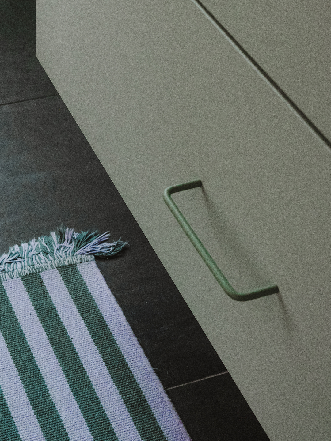 green vanity hardware